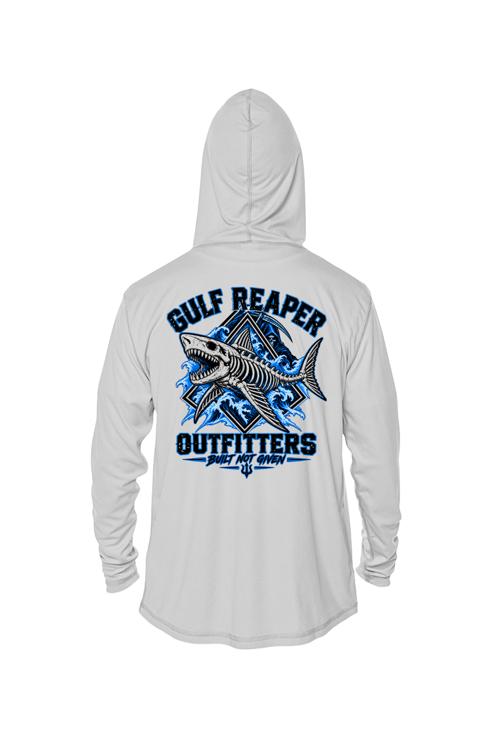 Death Current Solar Hoodie – Electric Blue Print