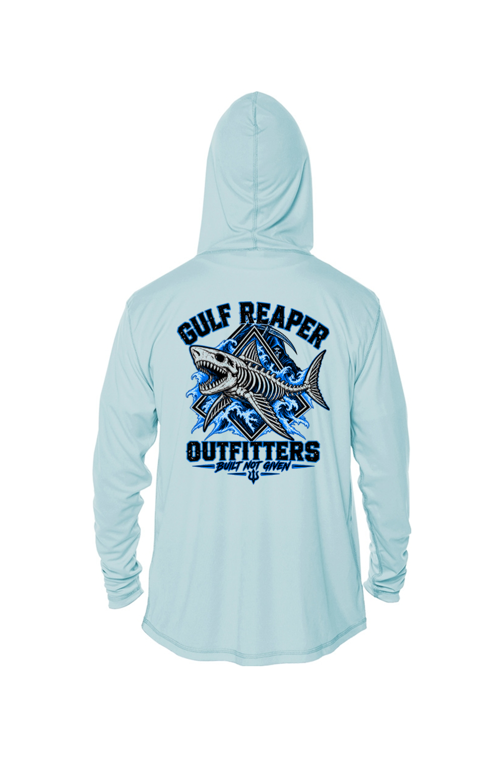 Death Current Kids’ Solar Hoodie – Electric Blue Print