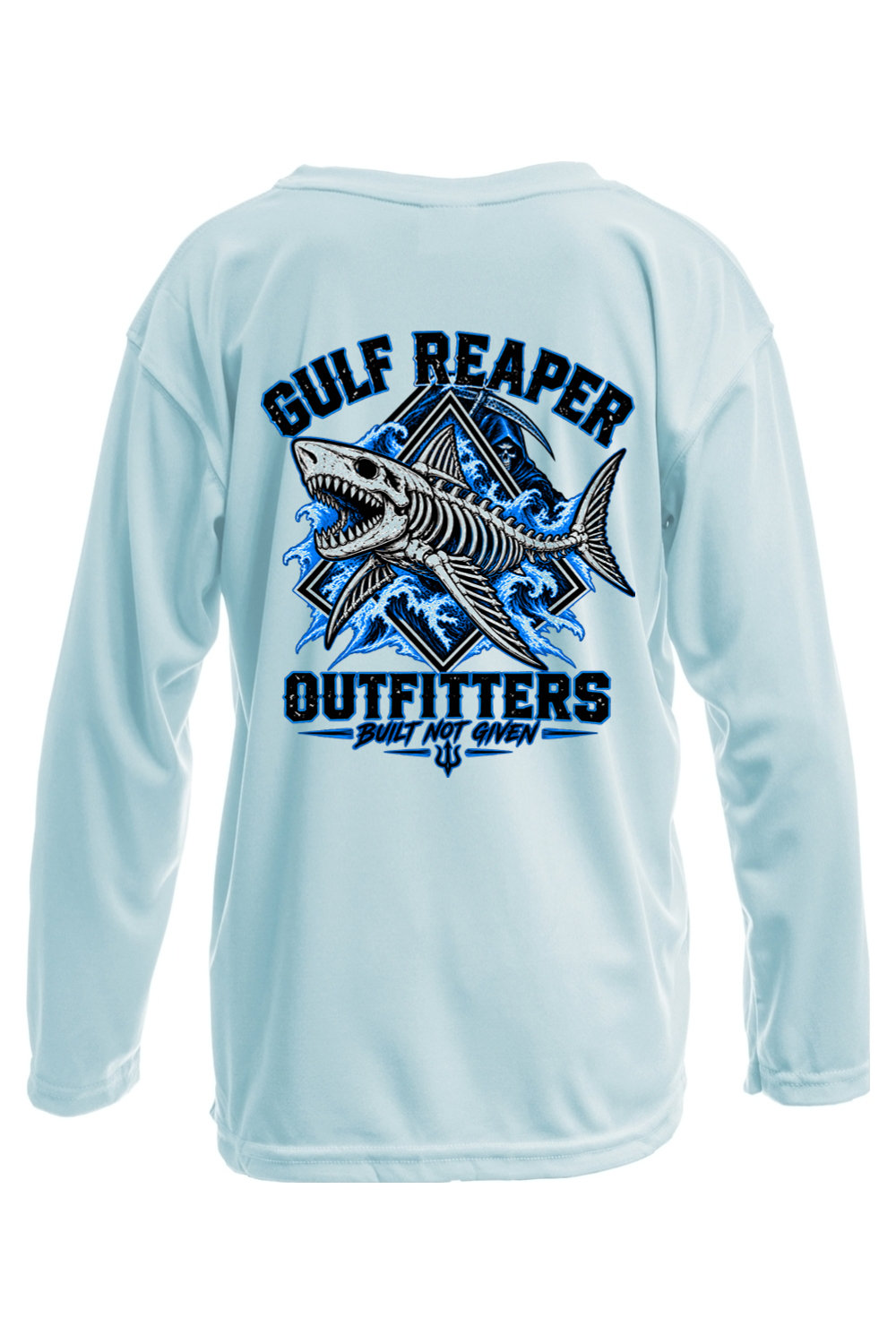 Death Current Kids’ Solar Long Sleeve – Electric Blue Print