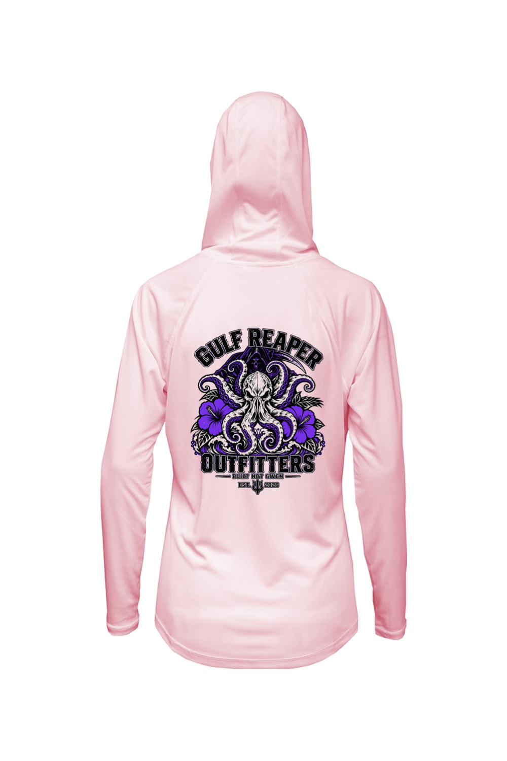 Kraken’s Grip Women’s Solar Hoodie – Royal Purple Print