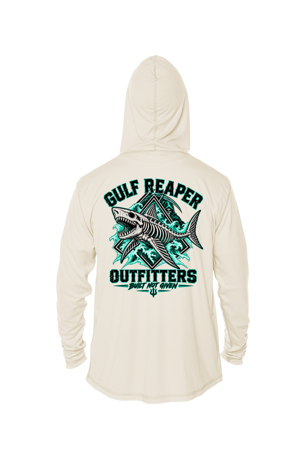 Death Current Solar Hoodie – Sea Green Print