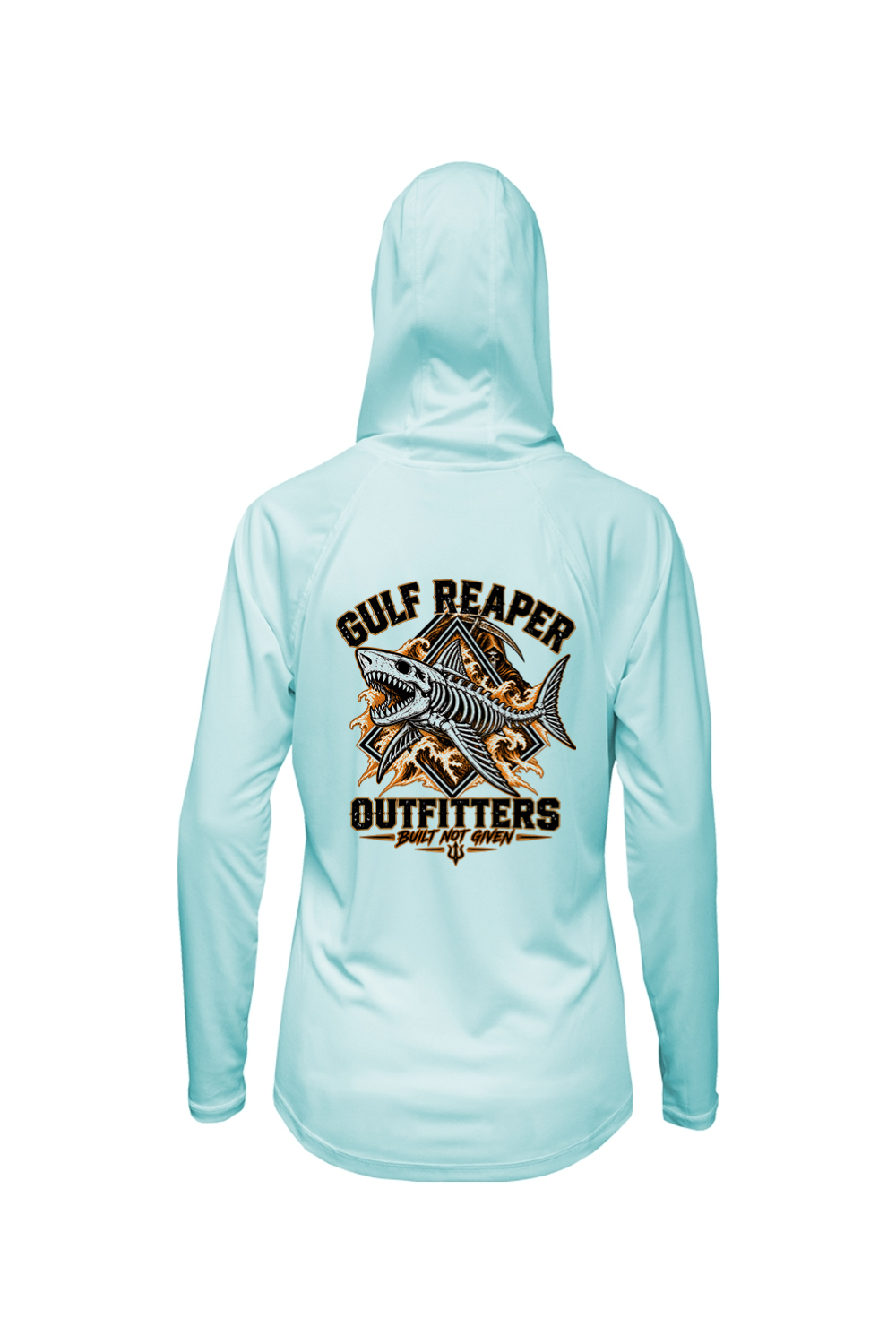 Death Current Women’s Solar Hoodie – Safety Orange Print