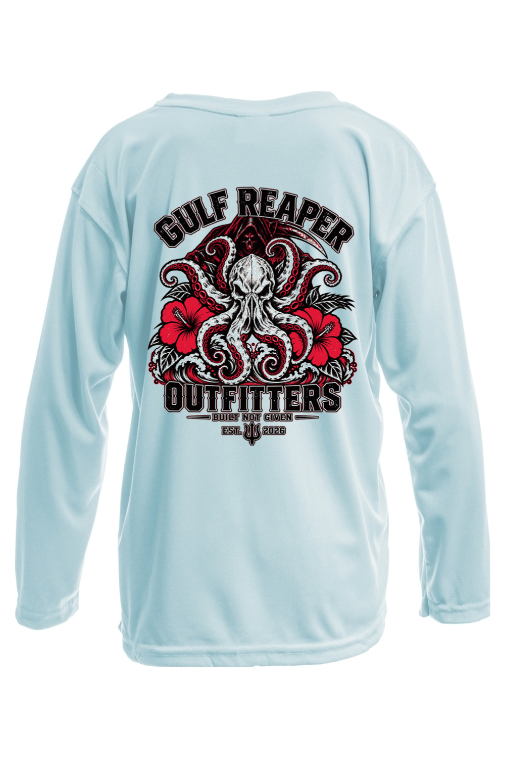 Kraken’s Grip Kids’ Solar Long Sleeve – Crimson Print