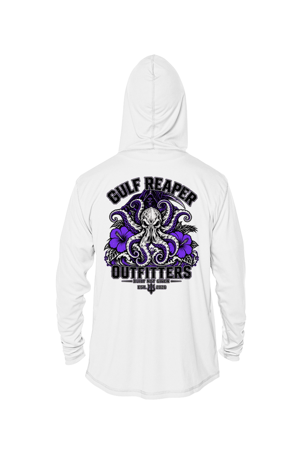 Kraken’s Grip Solar Hoodie – Royal Purple Print
