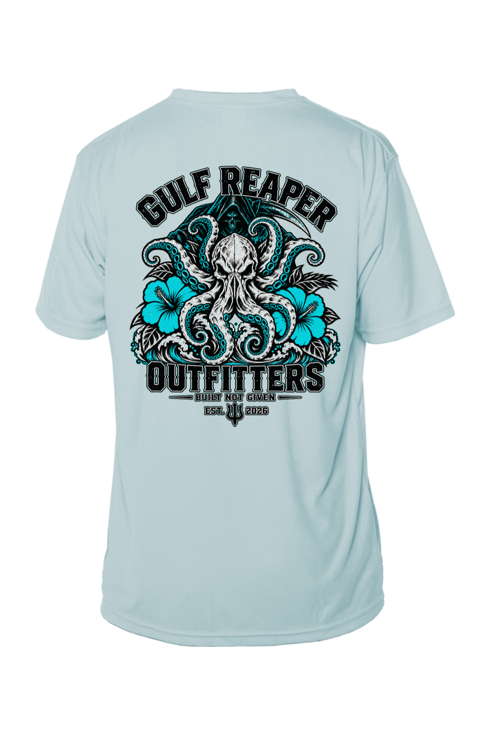 Kraken’s Grip Solar Short Sleeve – Gulf Teal Print