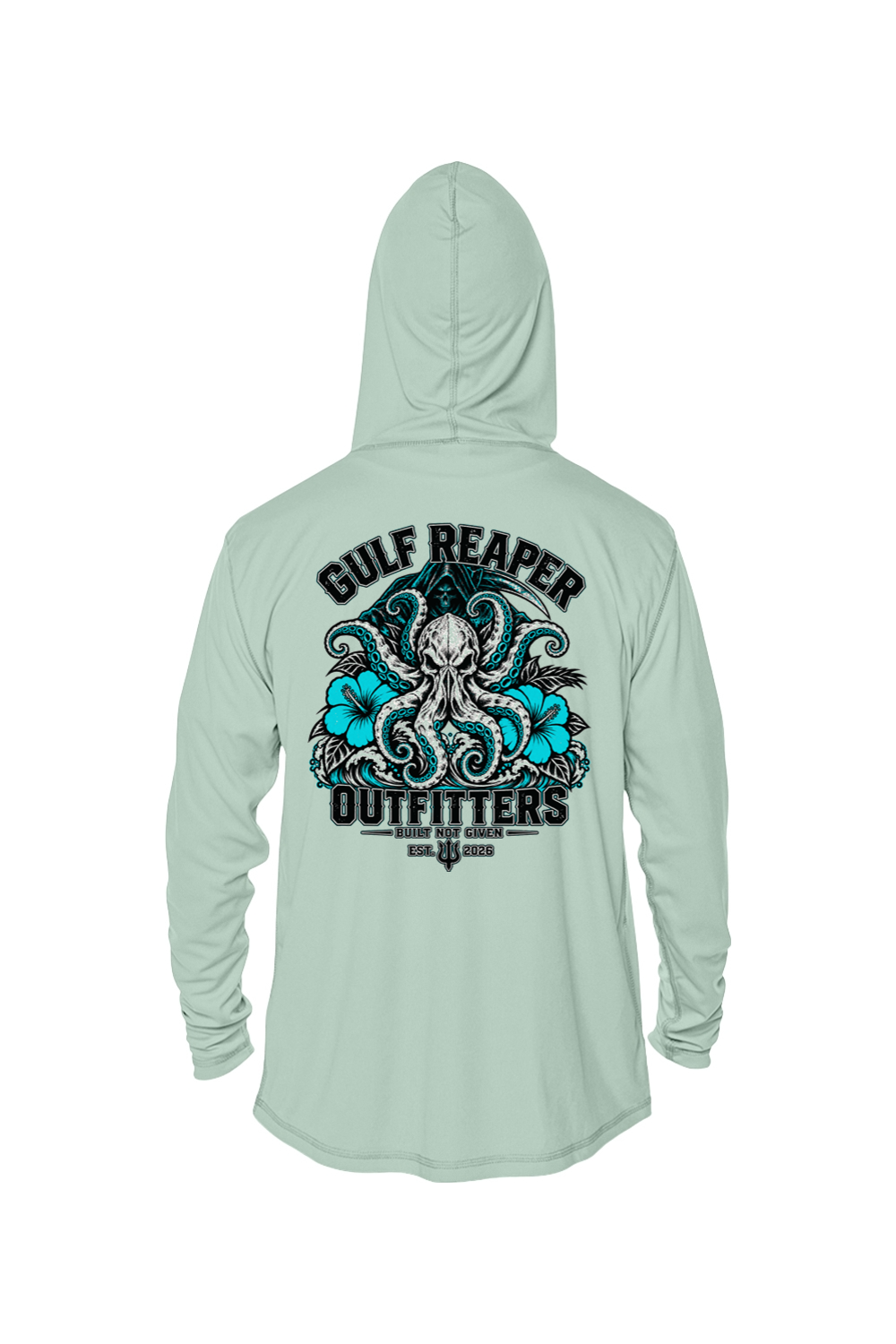 Kraken’s Grip Solar Hoodie – Gulf Teal Print