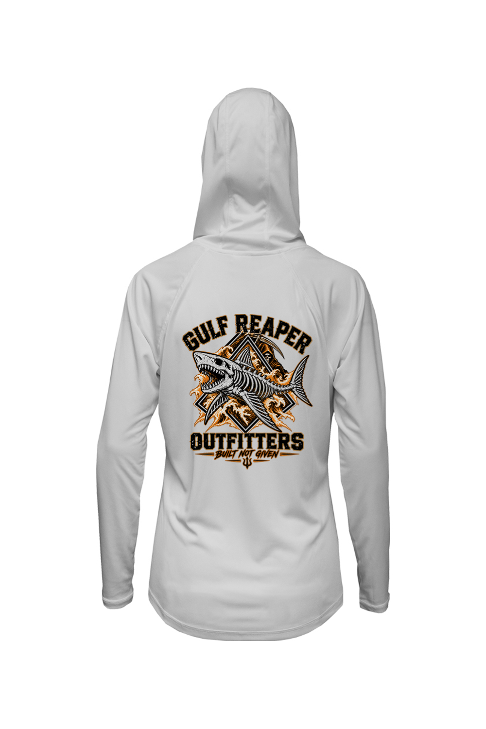 Death Current Women’s Solar Hoodie – Safety Orange Print