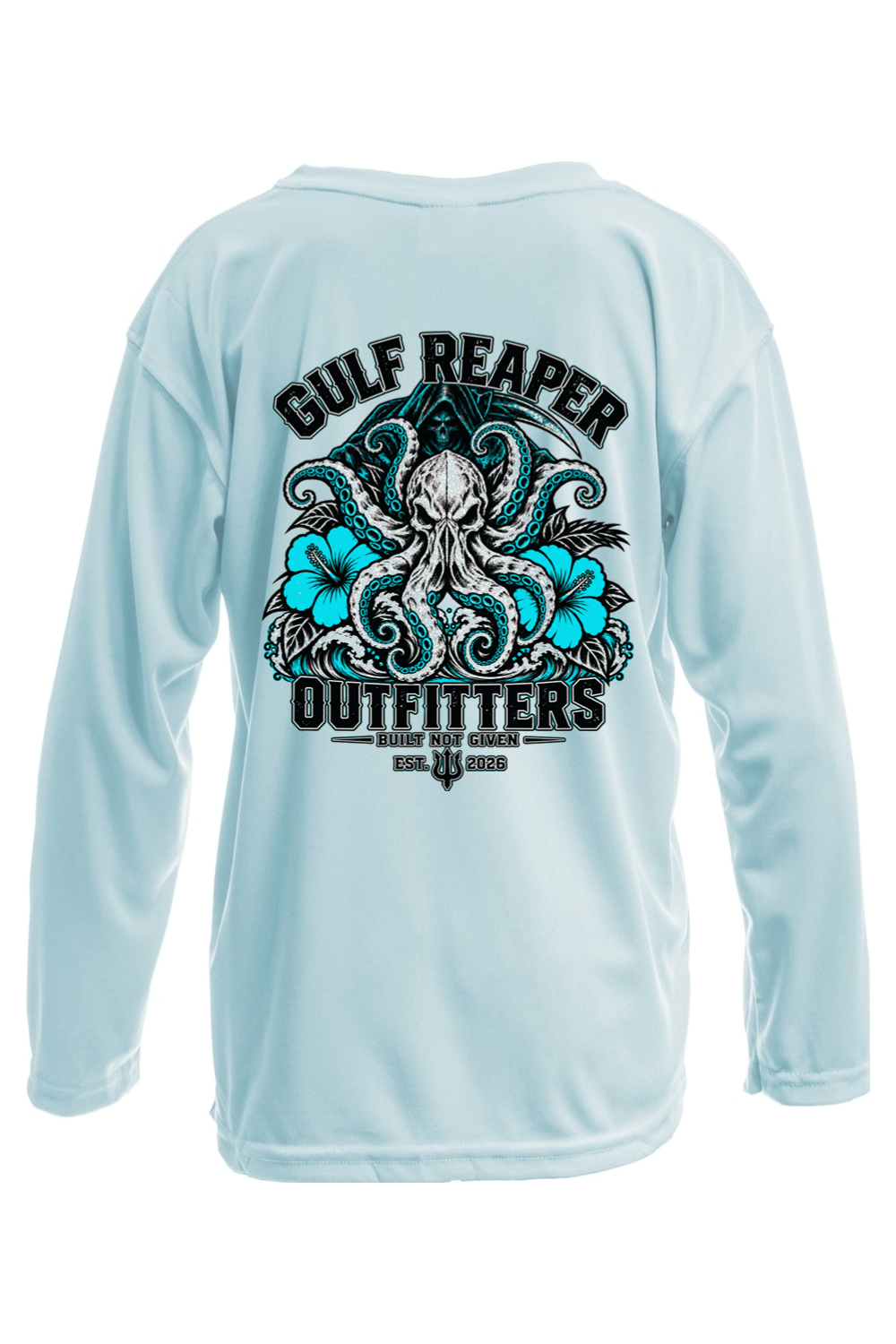 Kraken’s Grip Kids’ Solar Long Sleeve – Aqua Print