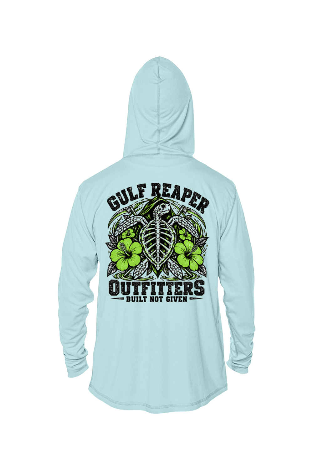 Ancient Tide Solar Hoodie – Lime Green Print