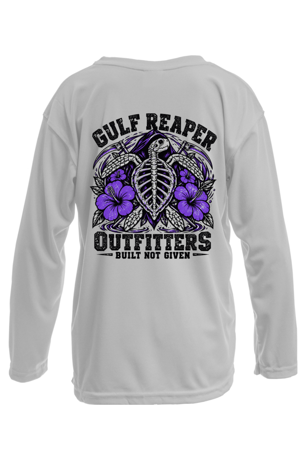 Ancient Tide Kids’ Solar Long Sleeve – Royal Purple Print