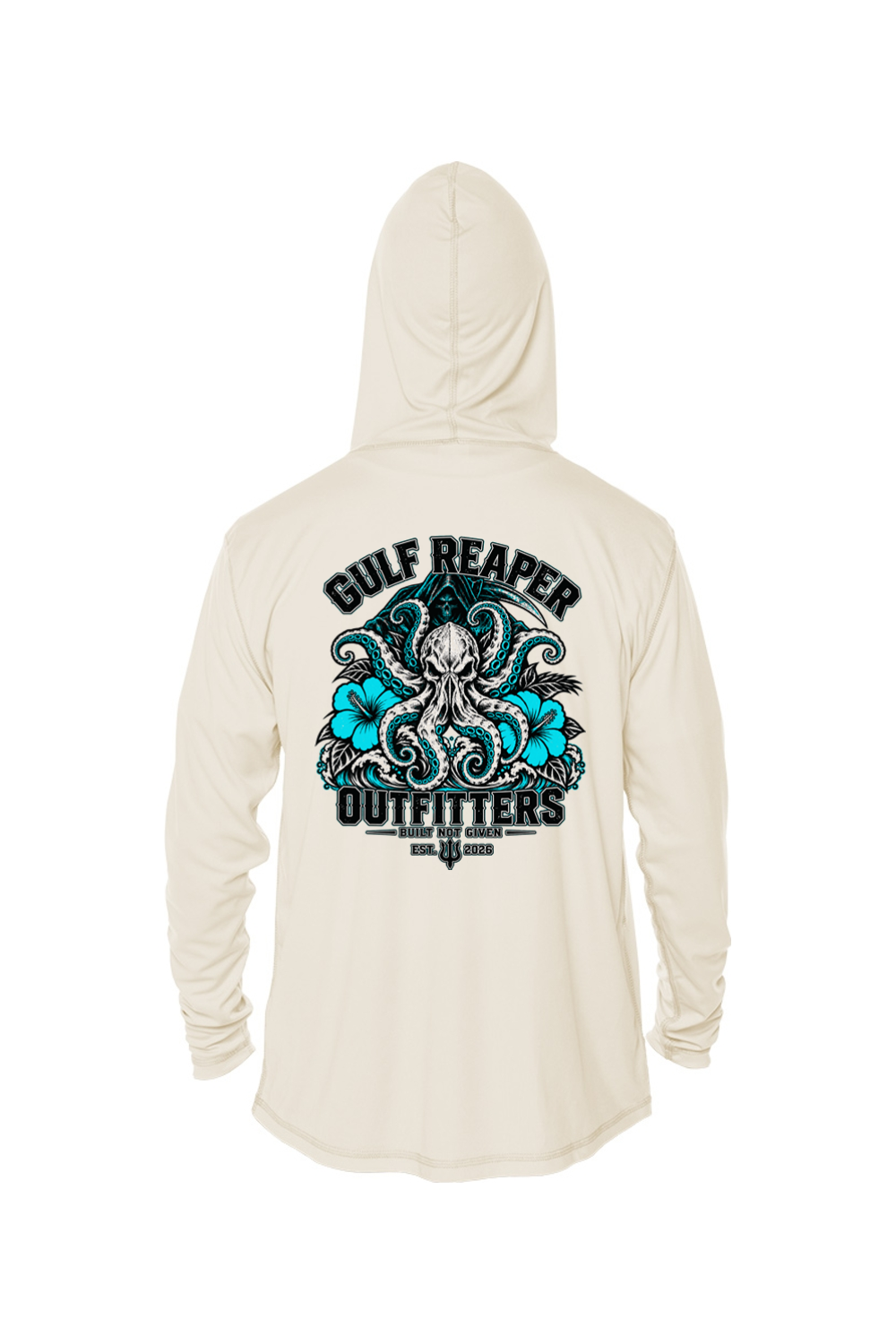 Kraken’s Grip Kids’ Solar Hoodie – Aqua Print