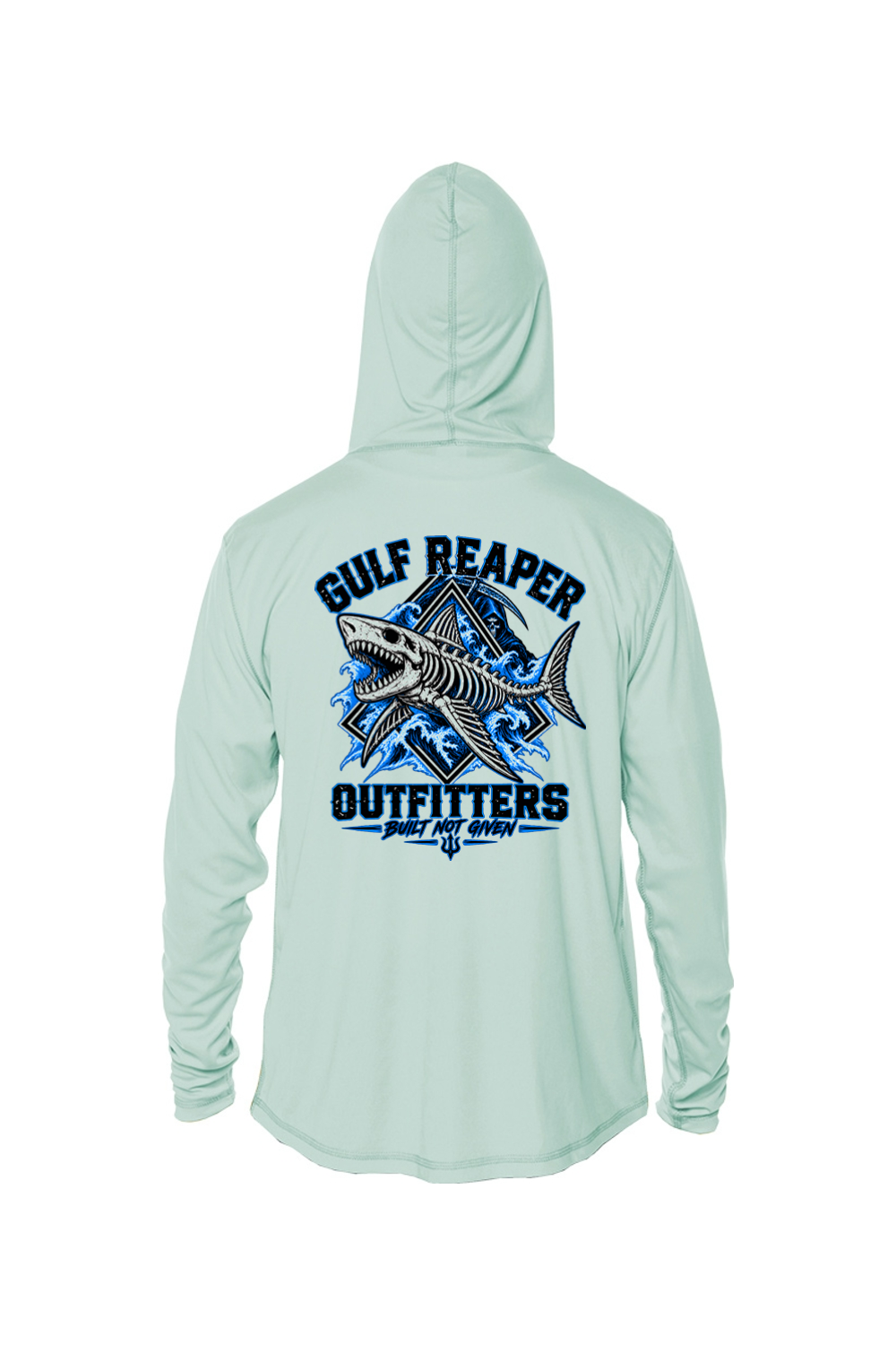 Death Current Kids’ Solar Hoodie – Electric Blue Print