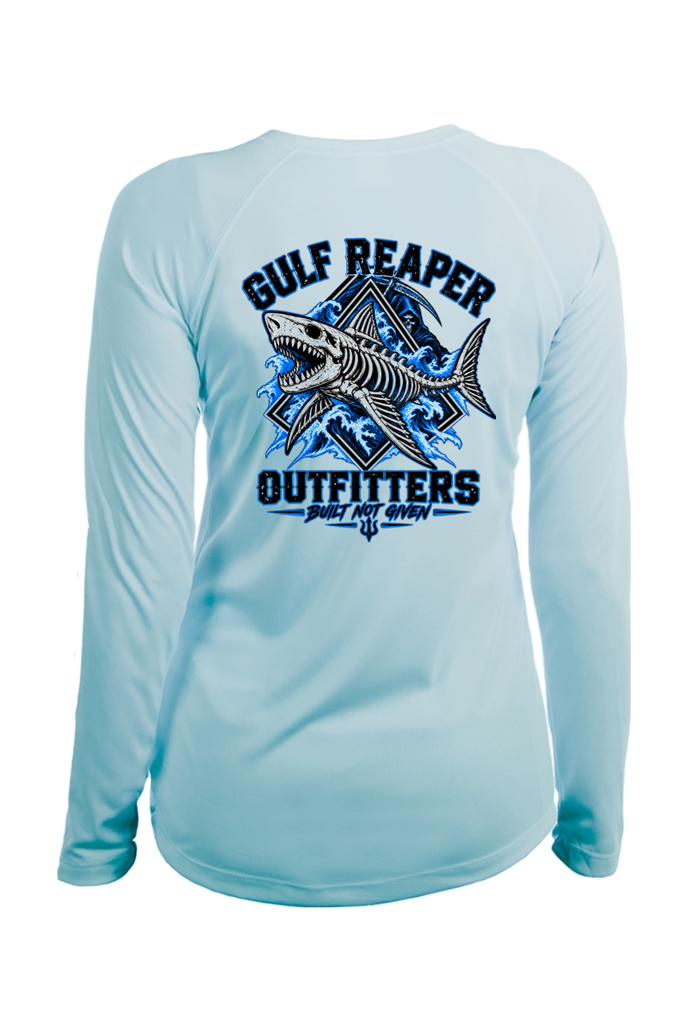 Death Current Women’s Solar Long Sleeve – Electric Blue Print