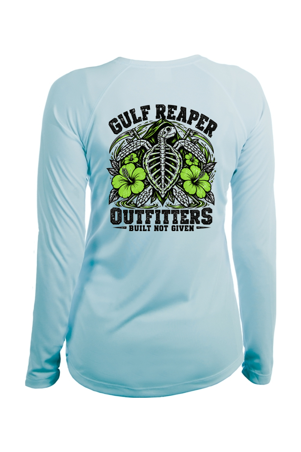 Ancient Tide Women’s Solar Long Sleeve – Lime Green Print