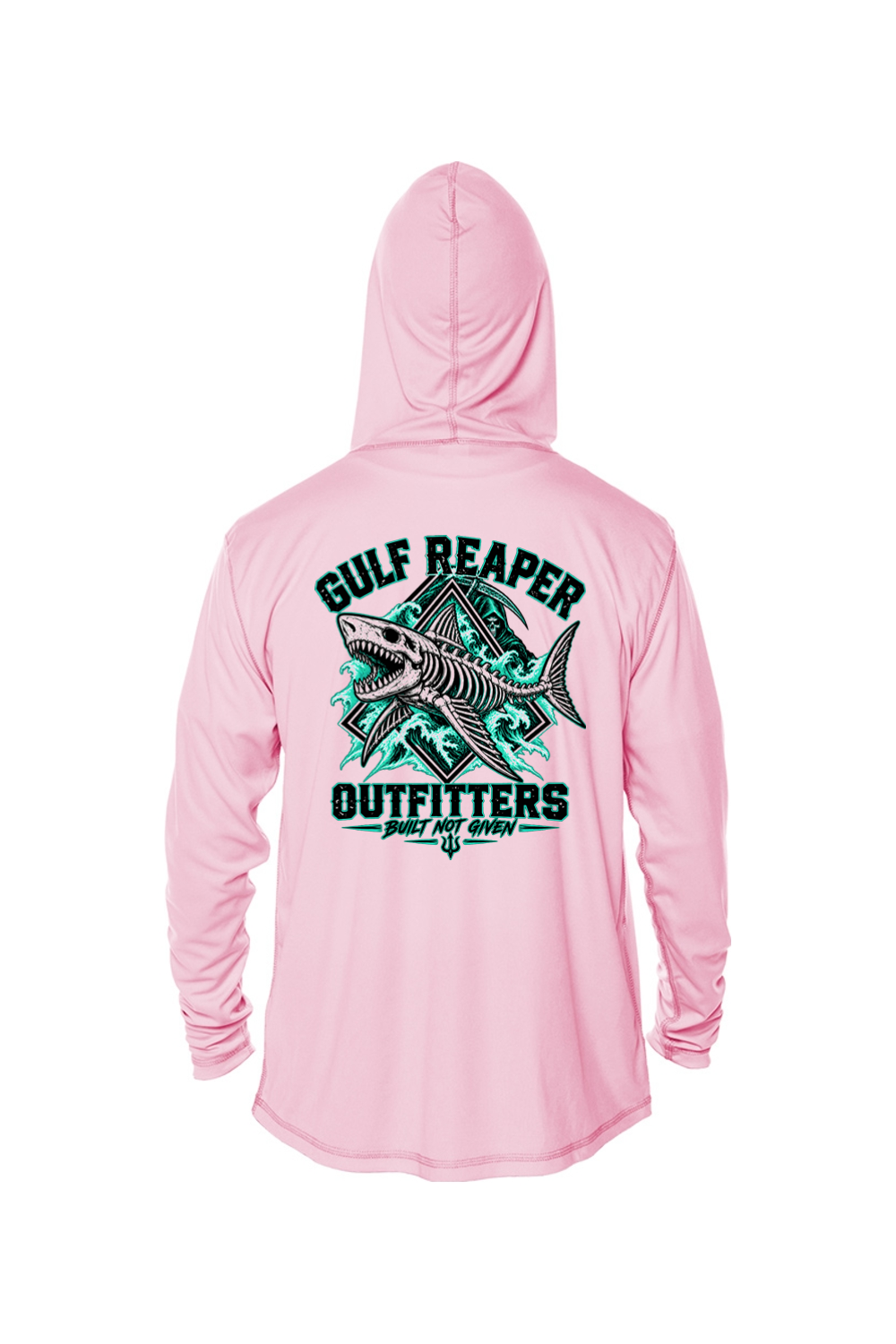 Death Current Kids’ Solar Hoodie – Sea Green Print