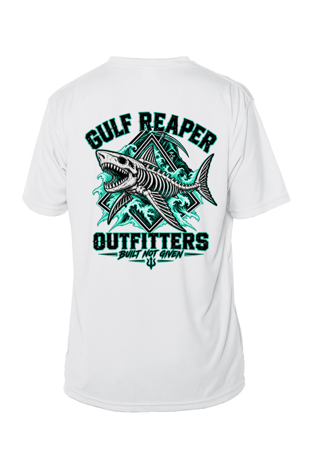Death Current Kids’ Solar Short Sleeve – Sea Green Print