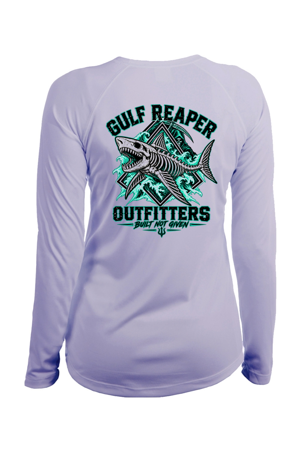 Death Current Women’s Solar Long Sleeve – Sea Green Print