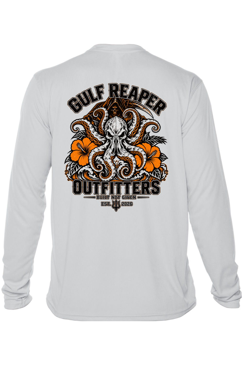 Kraken’s Grip Solar Long Sleeve – Safety Orange Print