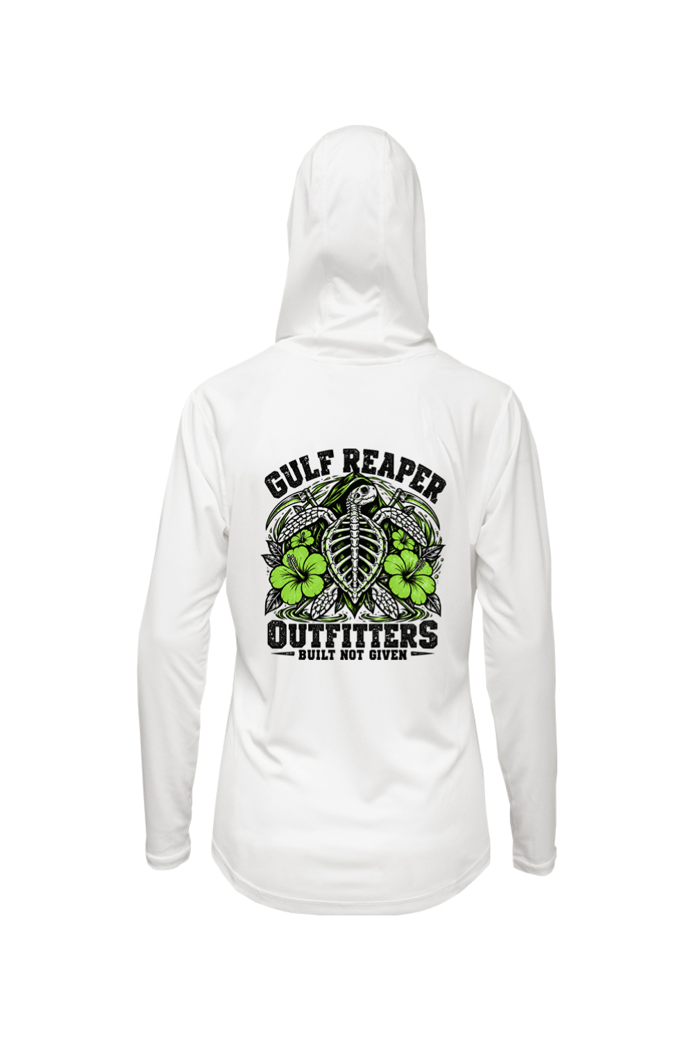 Ancient Tide Women’s Solar Hoodie – Lime Green Print