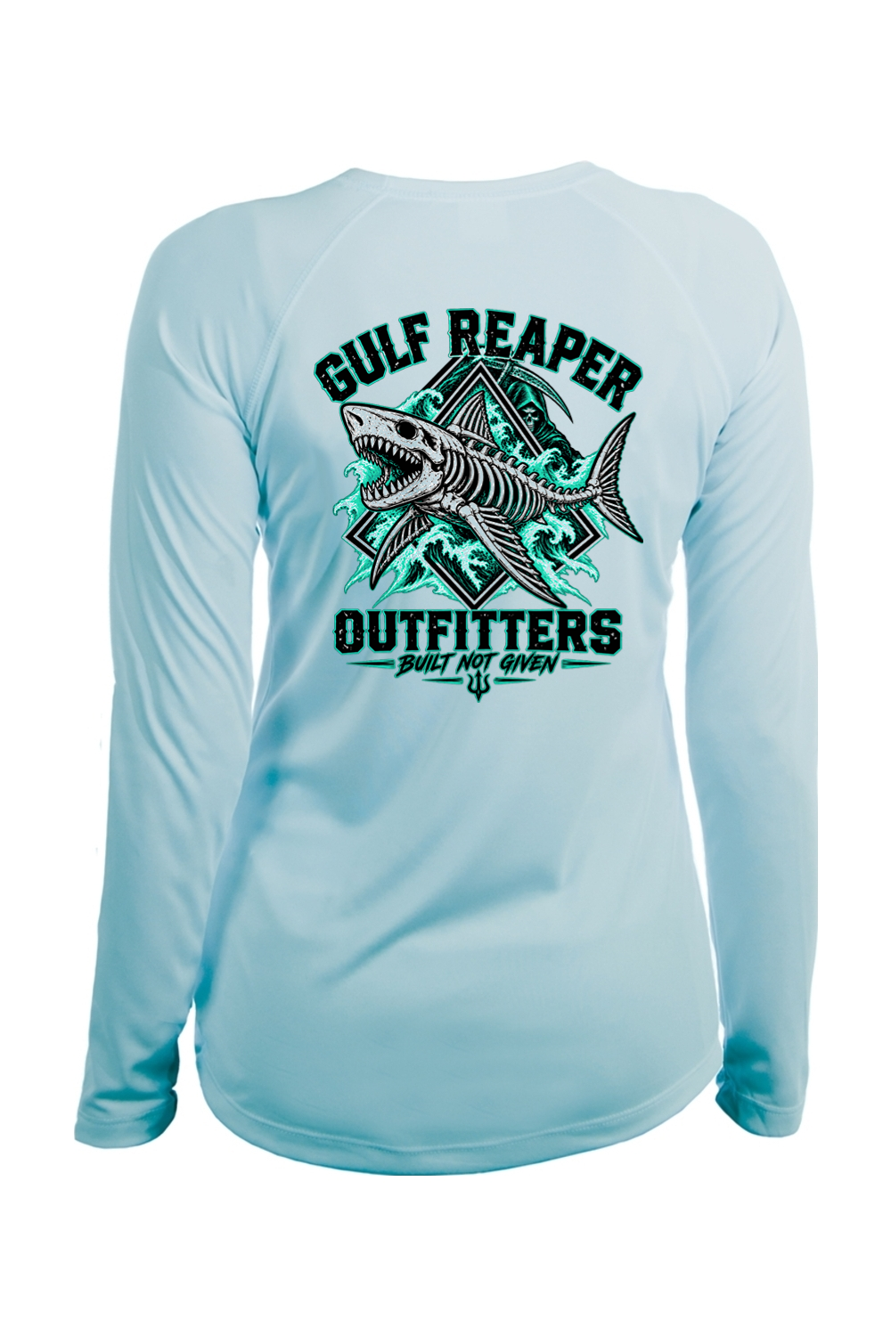 Death Current Women’s Solar Long Sleeve – Sea Green Print