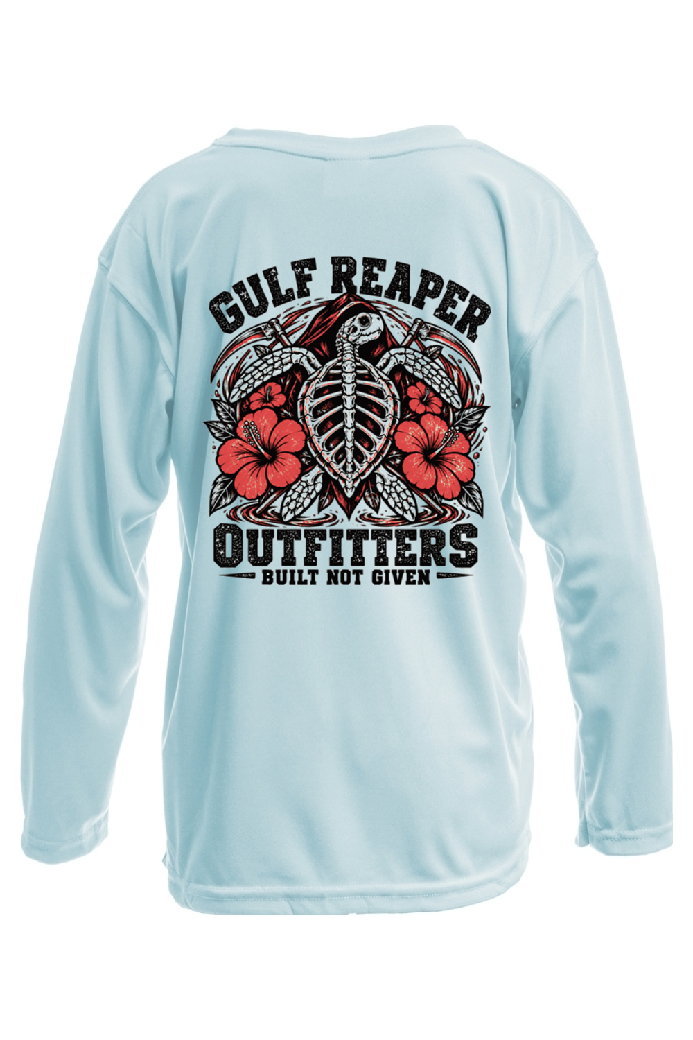 Ancient Tide Kids’ Solar Long Sleeve – Coral Red Print