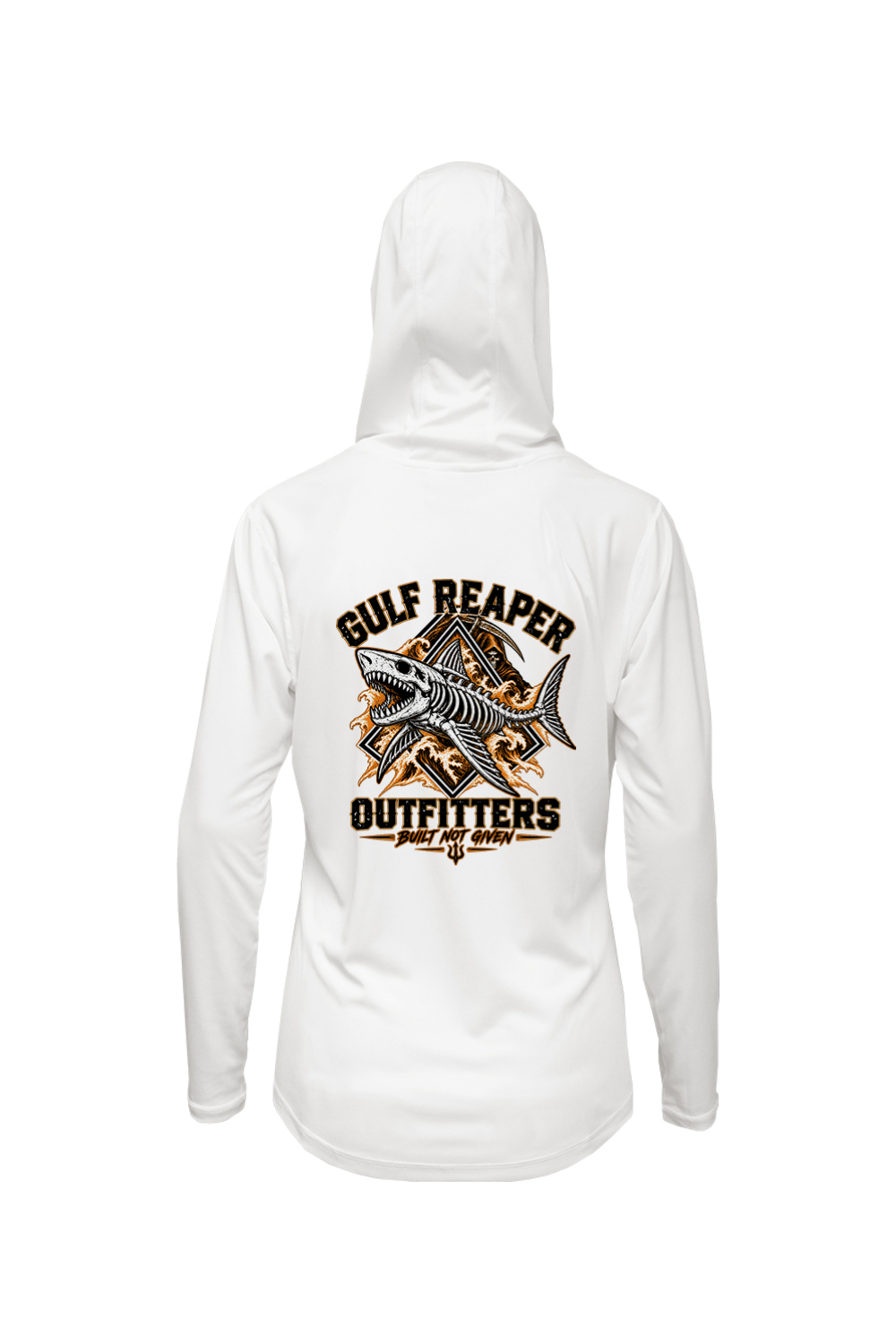 Death Current Women’s Solar Hoodie – Safety Orange Print