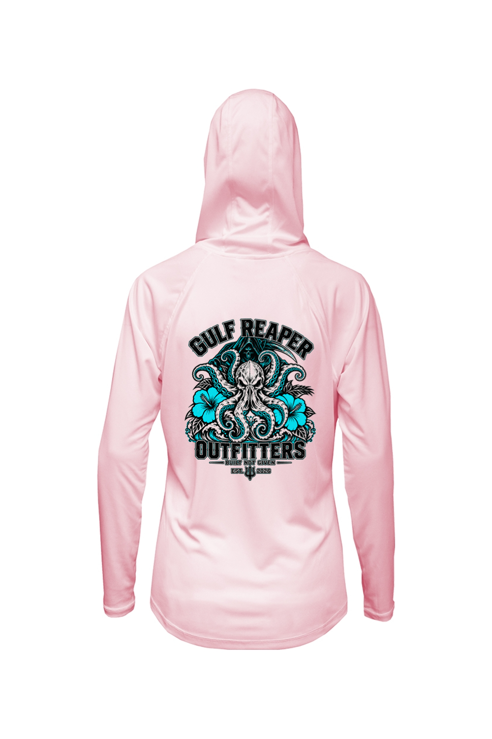 Kraken’s Grip Women’s Solar Hoodie – Aqua Print