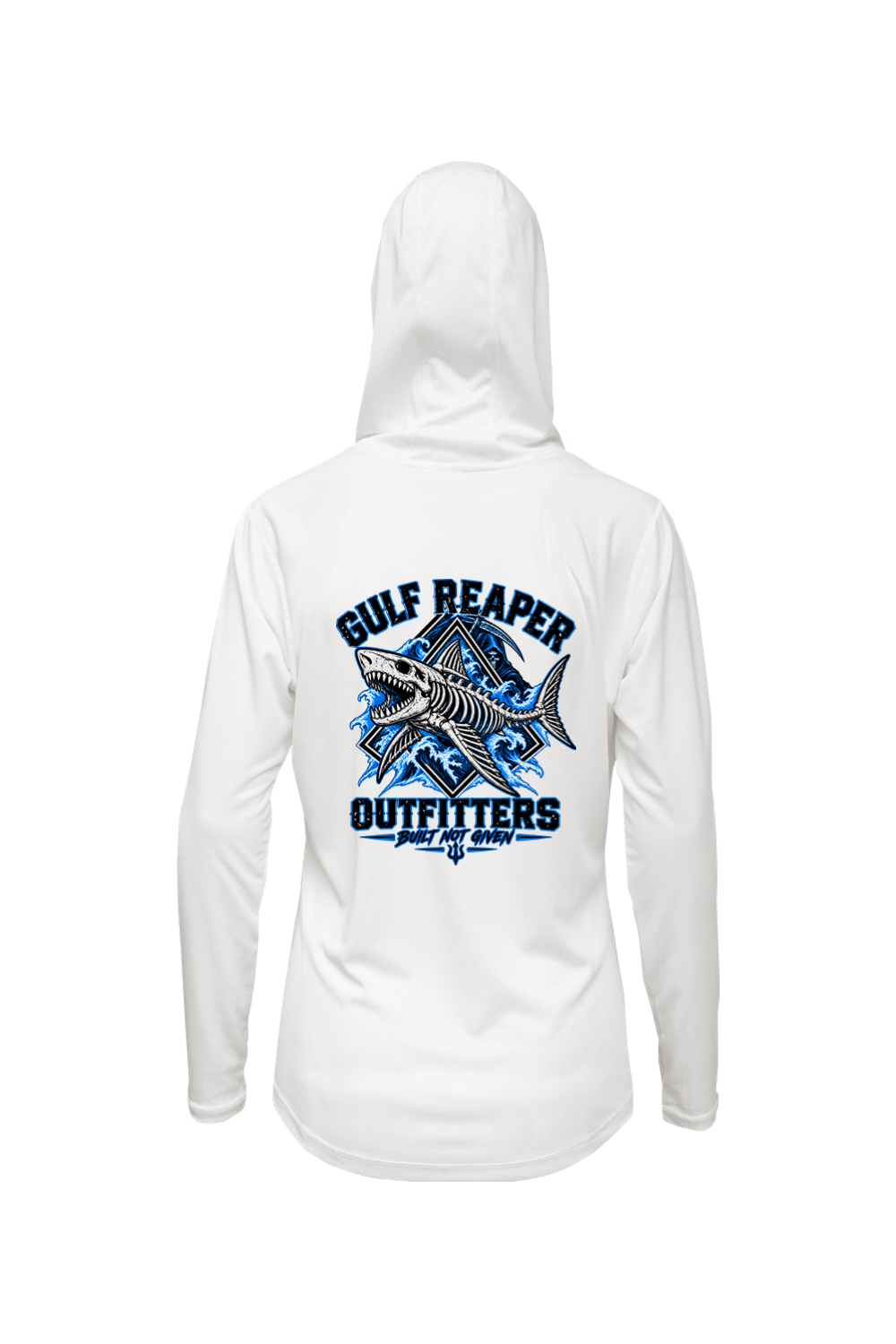 Death Current Women’s Solar Hoodie – Electric Blue Print