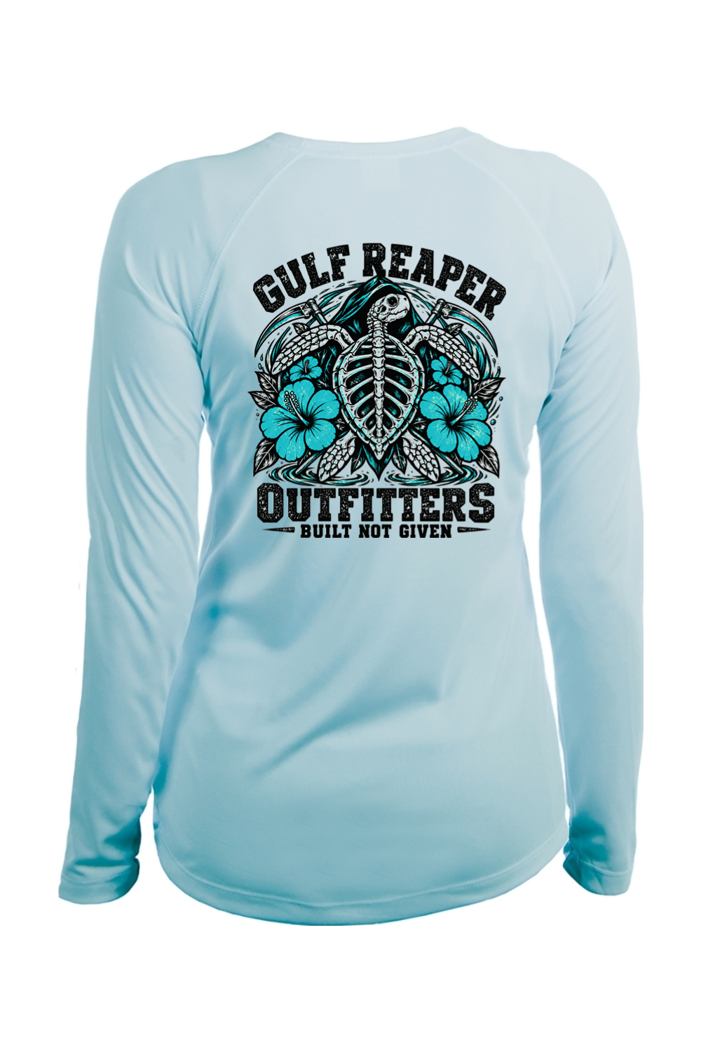 Ancient Tide Women’s Solar Long Sleeve – Gulf Teal Print