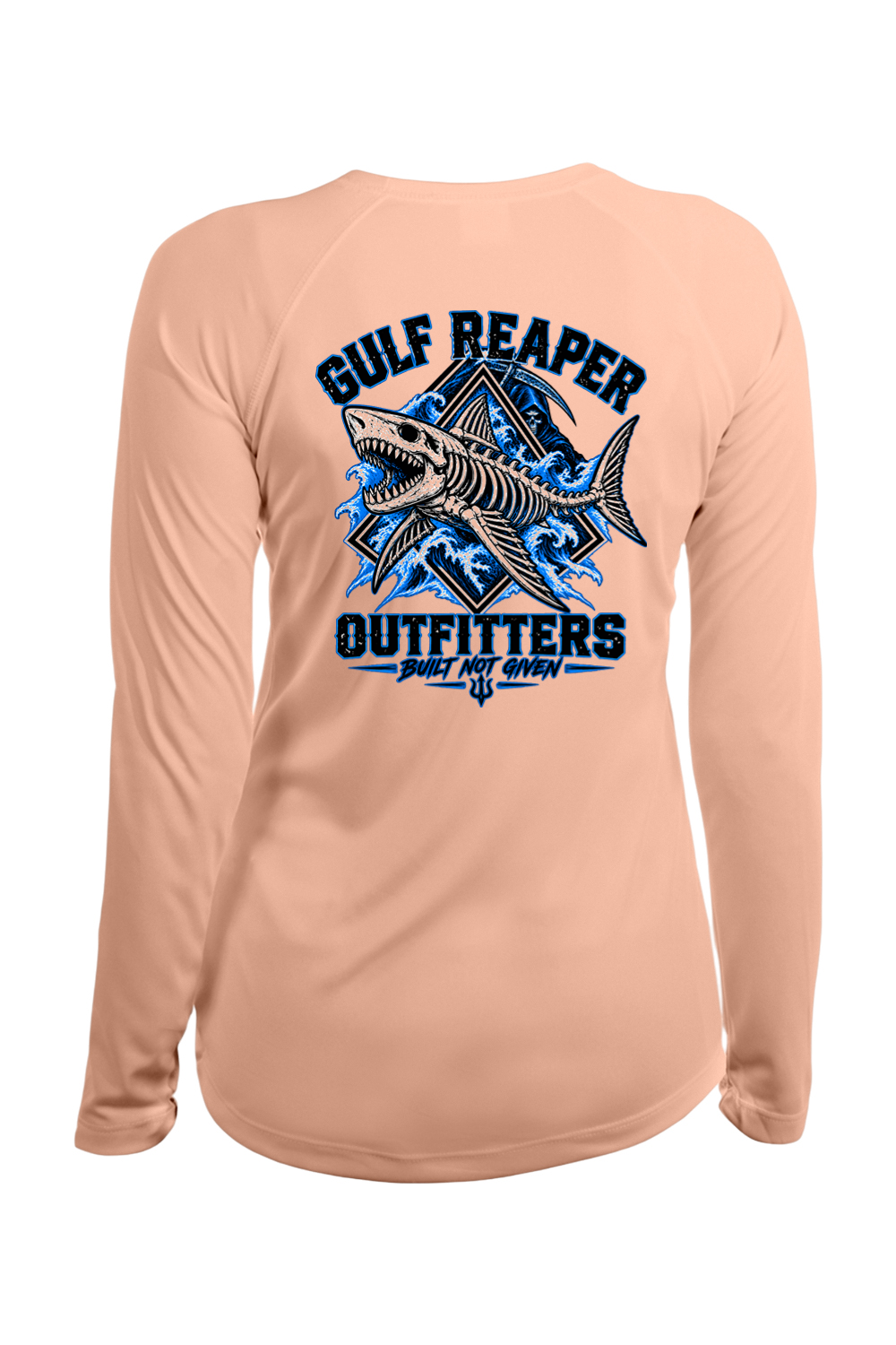 Death Current Women’s Solar Long Sleeve – Electric Blue Print