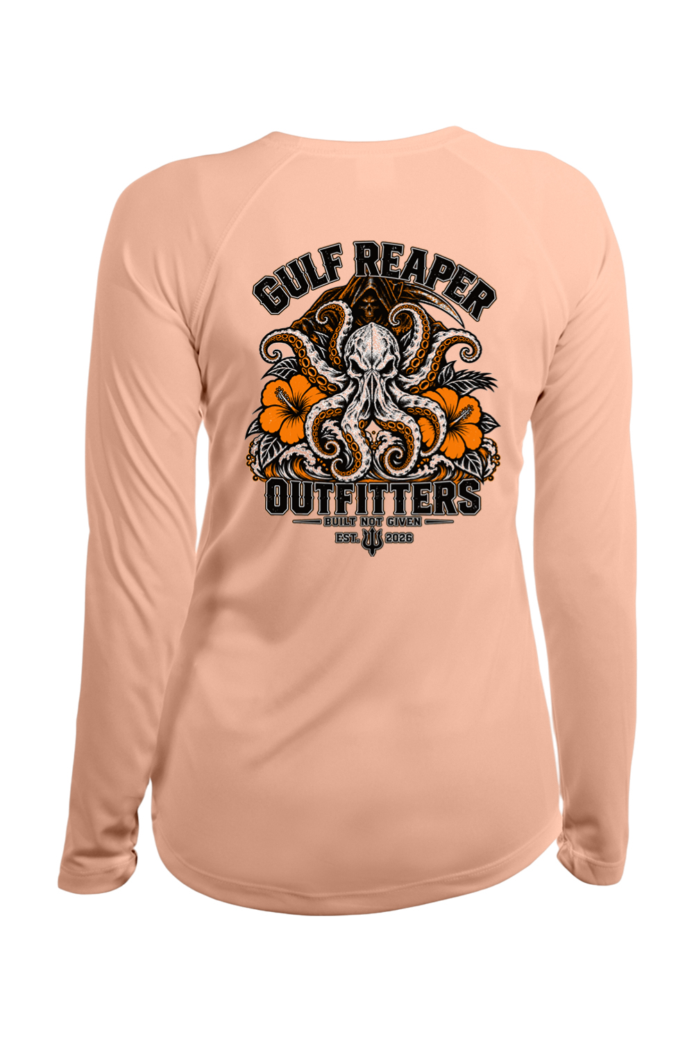Kraken’s Grip Women’s Solar Long Sleeve – Safety Orange Print
