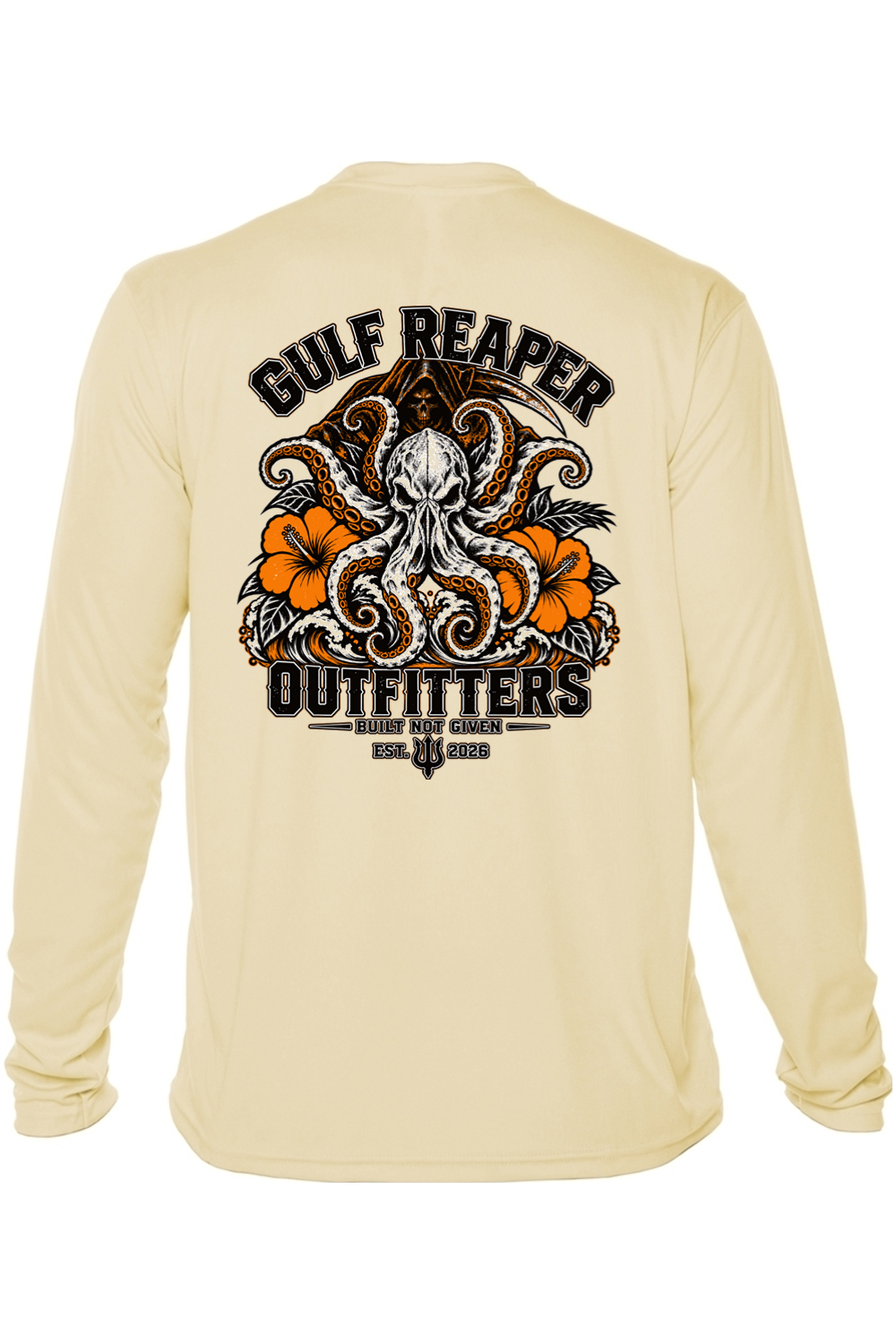 Kraken’s Grip Solar Long Sleeve – Safety Orange Print