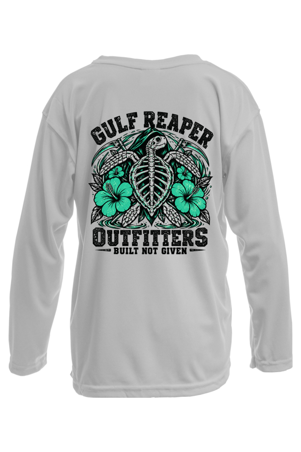 Ancient Tide Kids’ Solar Long Sleeve – Sea Green Print
