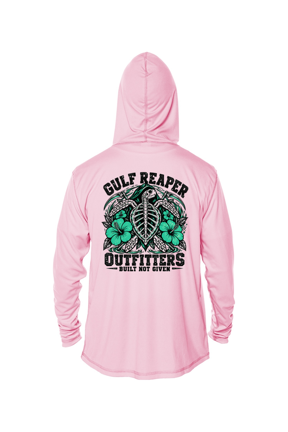 Ancient Tide Kids’ Solar Hoodie – Sea Green Print