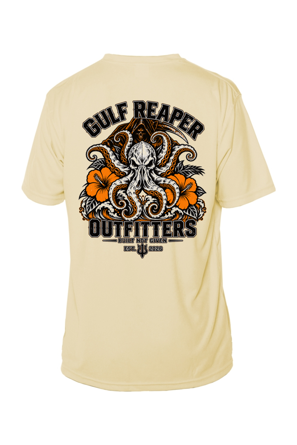 Kraken’s Grip Solar Short Sleeve – Safety Orange Print