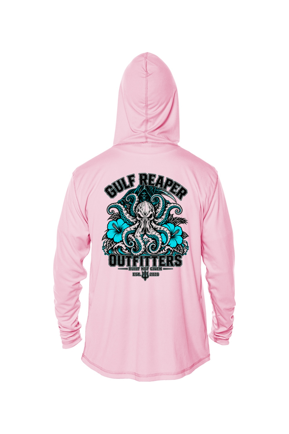 Kraken’s Grip Kids’ Solar Hoodie – Aqua Print