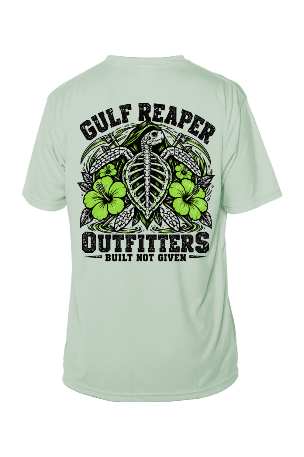 Ancient Tide Solar Short Sleeve – Lime Green Print