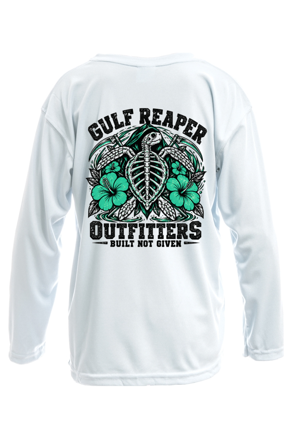 Ancient Tide Kids’ Solar Long Sleeve – Sea Green Print