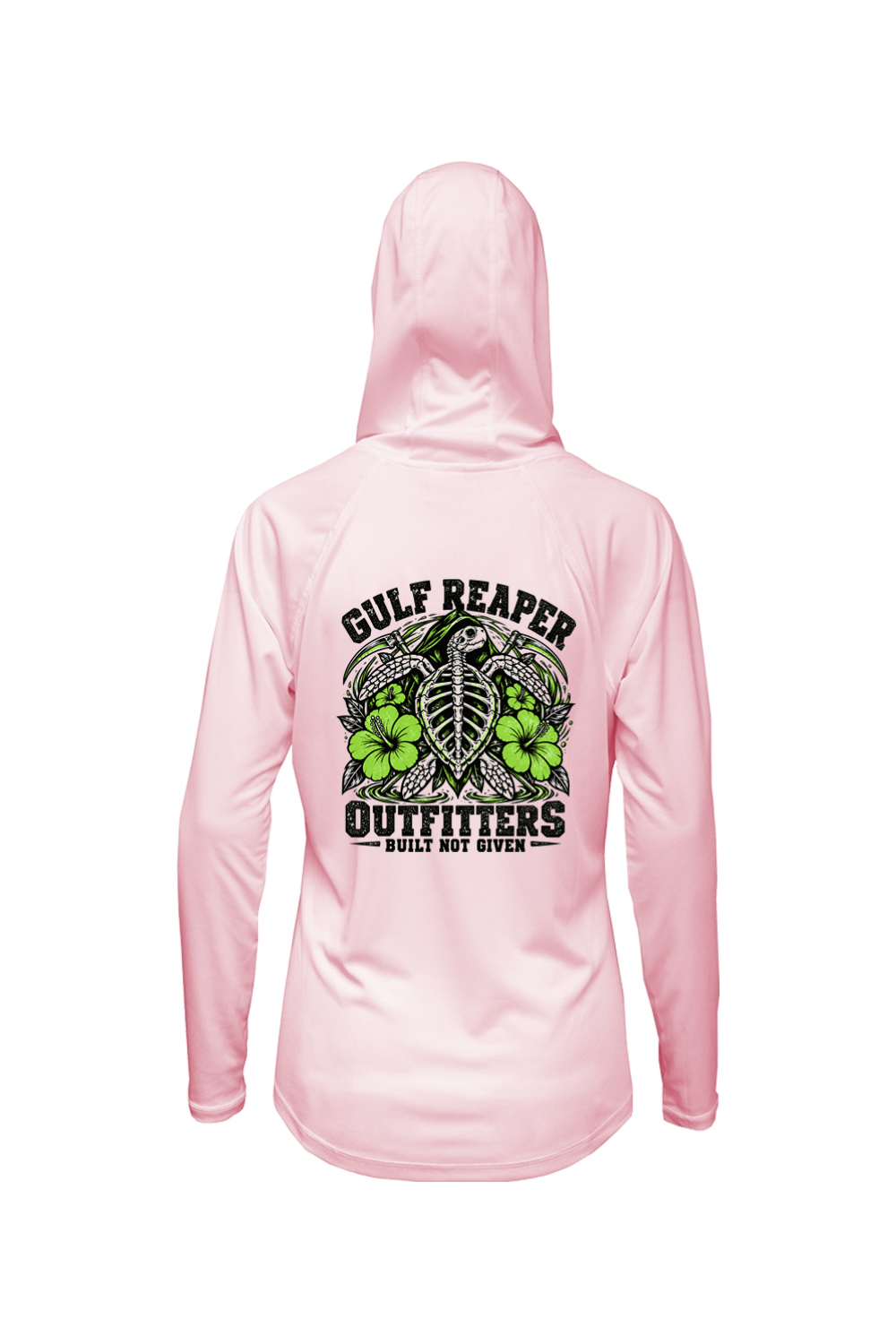 Ancient Tide Women’s Solar Hoodie – Lime Green Print