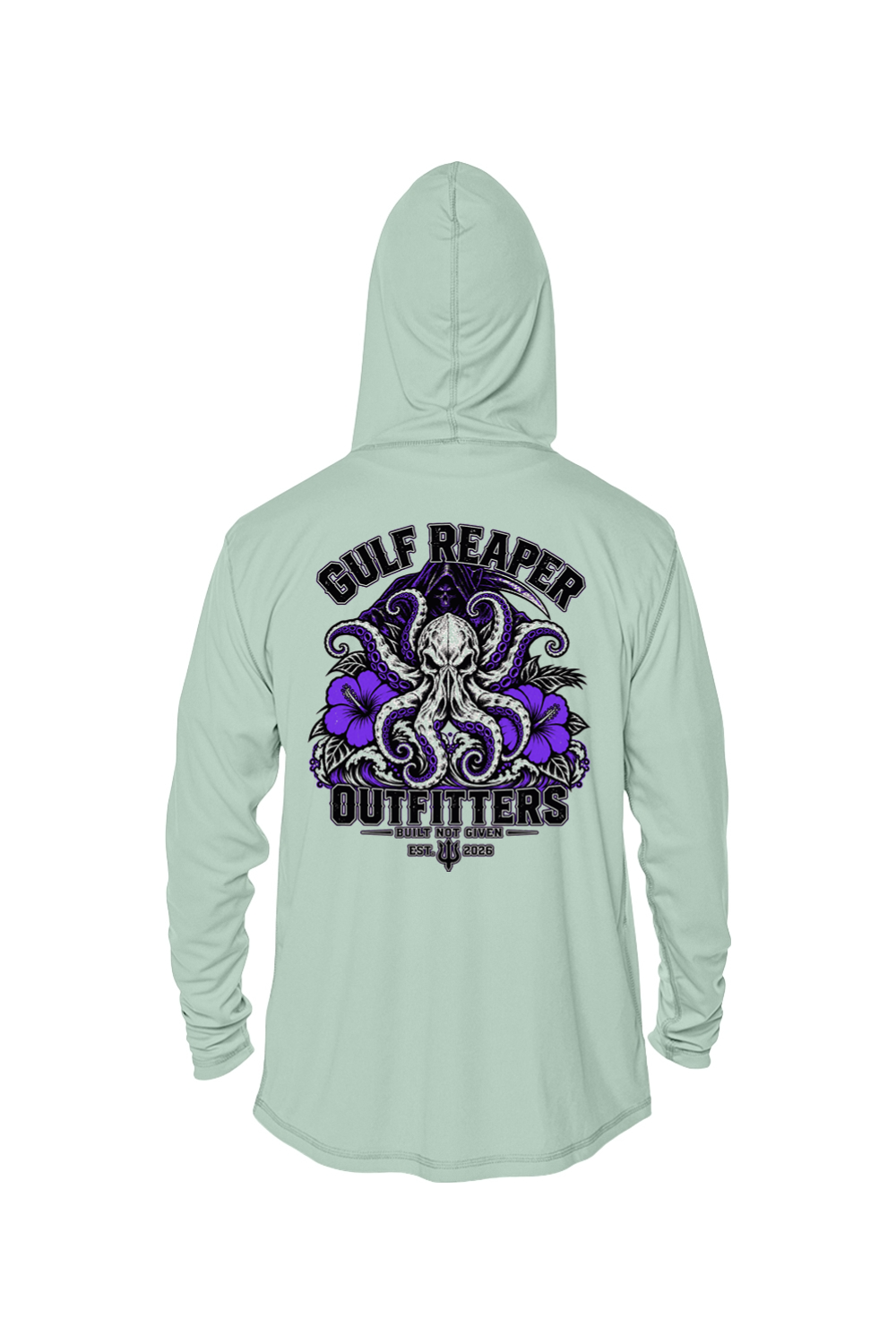Kraken’s Grip Solar Hoodie – Royal Purple Print
