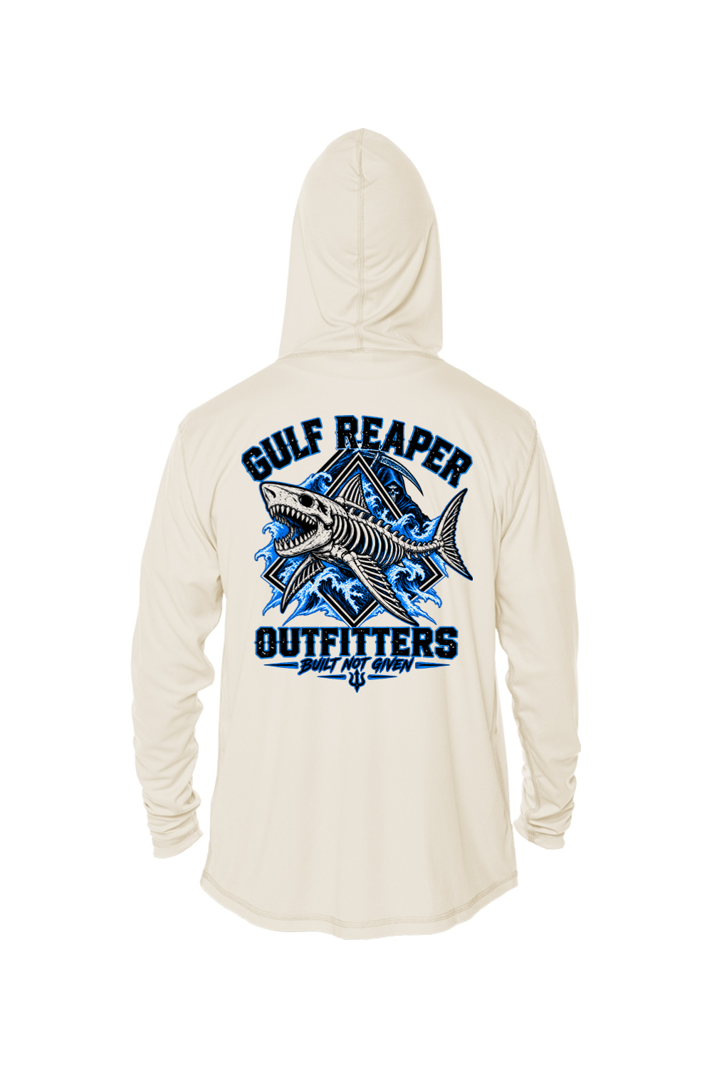 Death Current Solar Hoodie – Electric Blue Print