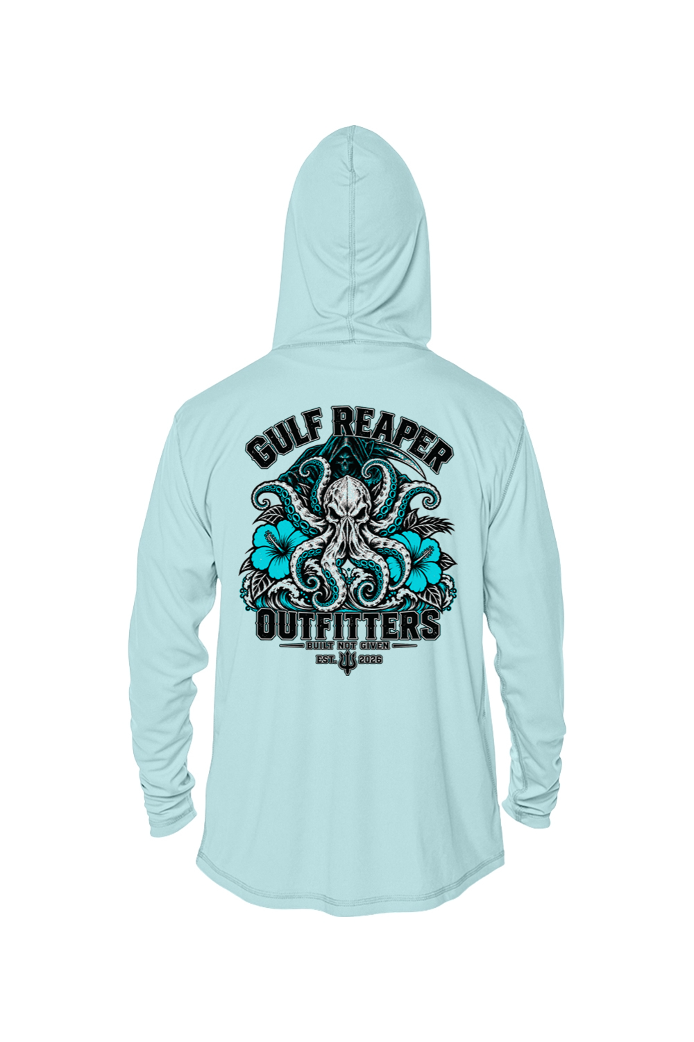 Kraken’s Grip Solar Hoodie – Gulf Teal Print