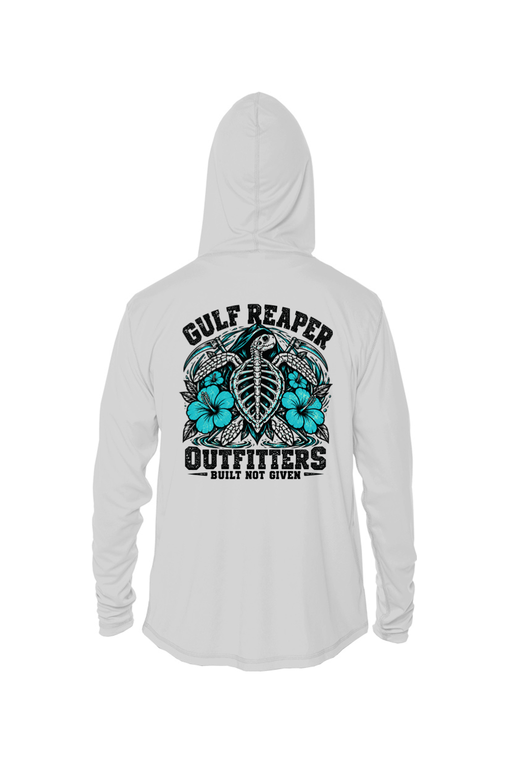 Ancient Tide Kids’ Solar Hoodie – Gulf Teal Print
