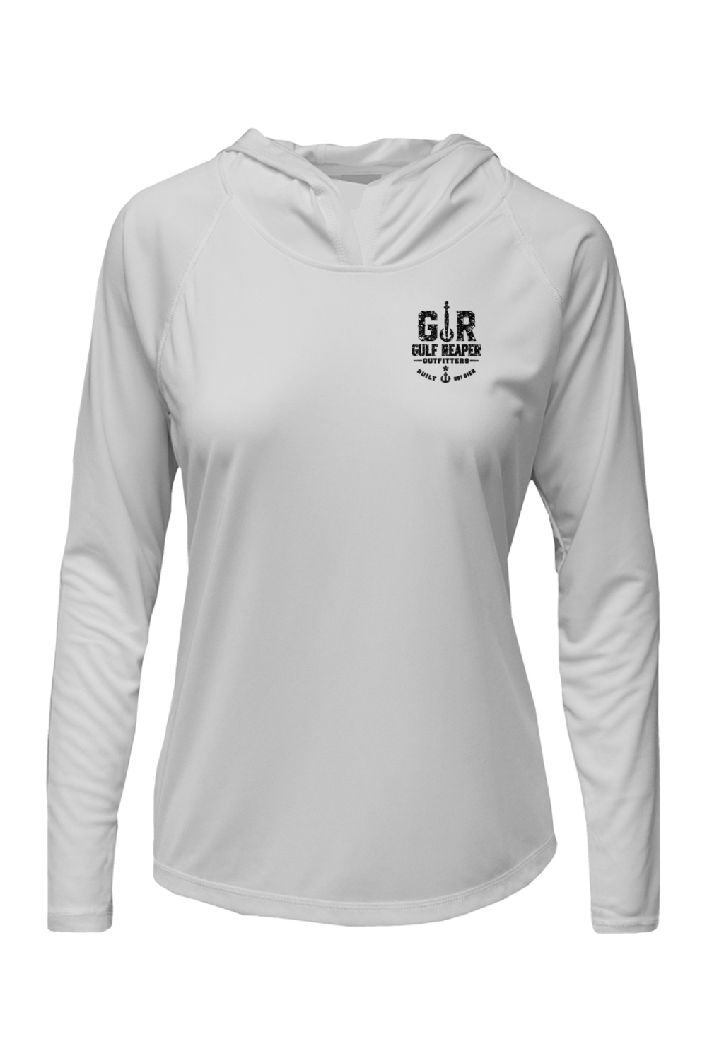 Ancient Tide Women’s Solar Hoodie – Coral Red Print