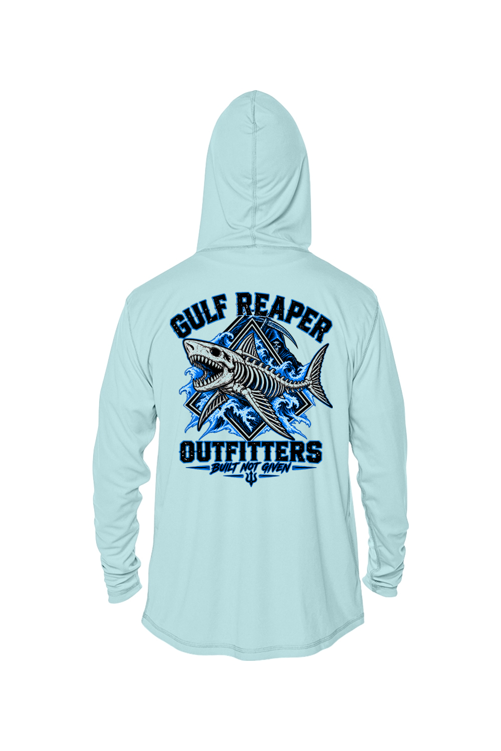 Death Current Solar Hoodie – Electric Blue Print