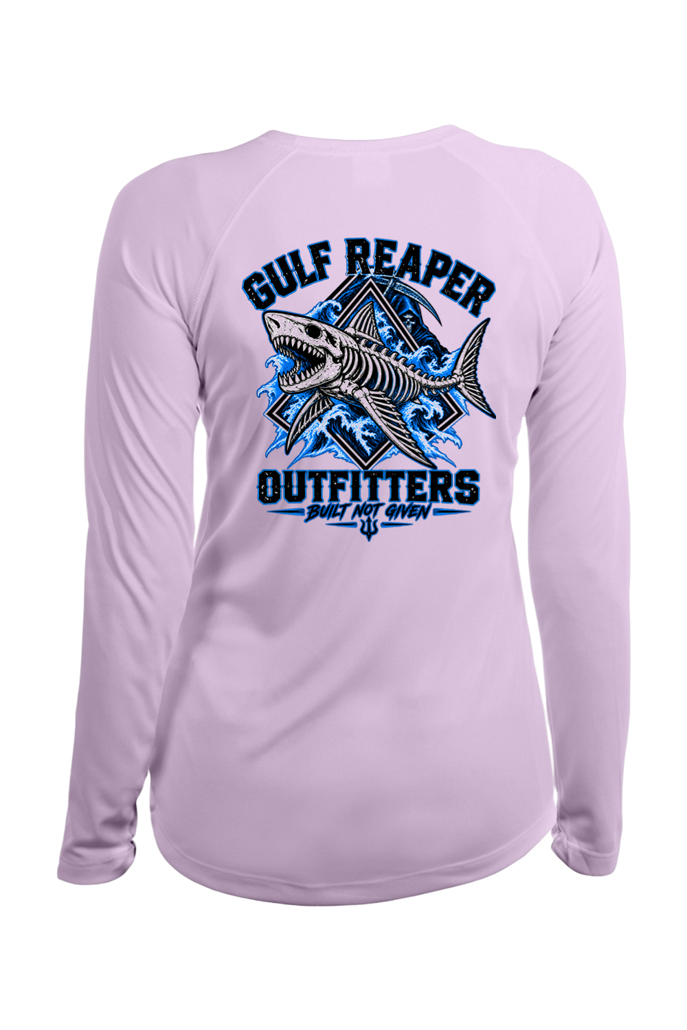 Death Current Women’s Solar Long Sleeve – Electric Blue Print