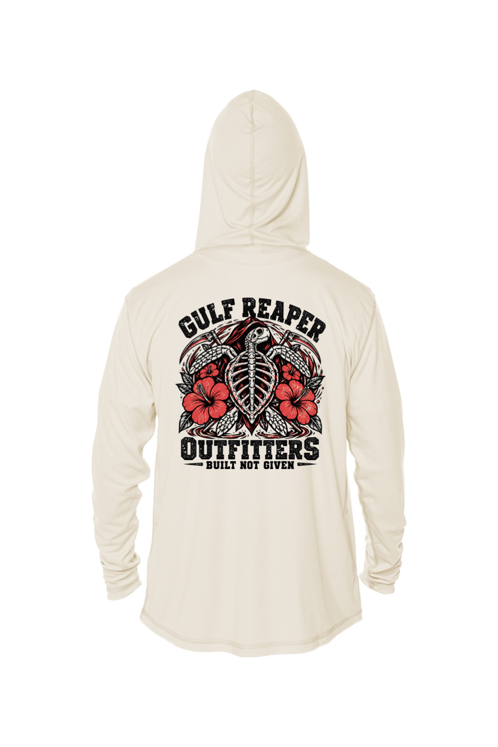 Ancient Tide Kids’ Solar Hoodie – Coral Red Print
