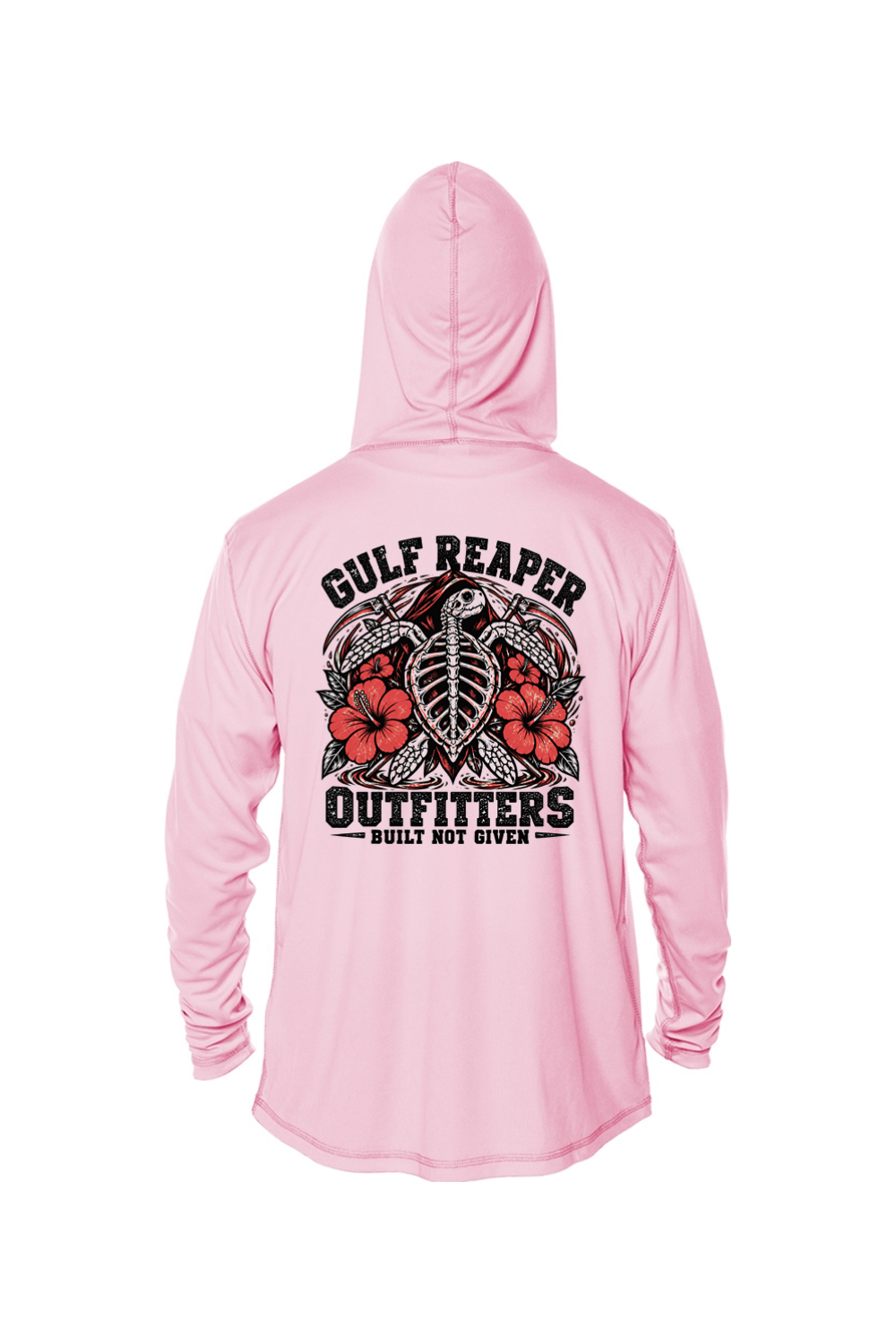 Ancient Tide Kids’ Solar Hoodie – Coral Red Print