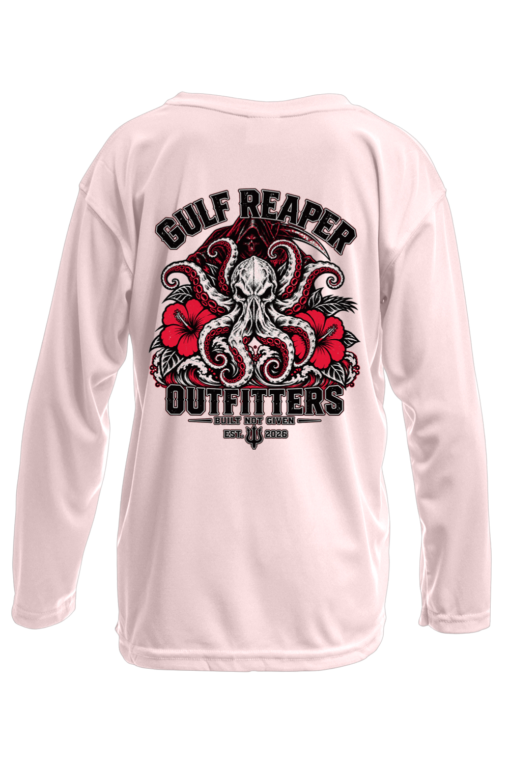 Kraken’s Grip Kids’ Solar Long Sleeve – Crimson Print