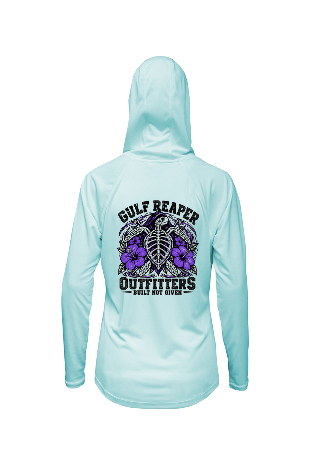 Ancient Tide Women’s Solar Hoodie – Royal Purple Print